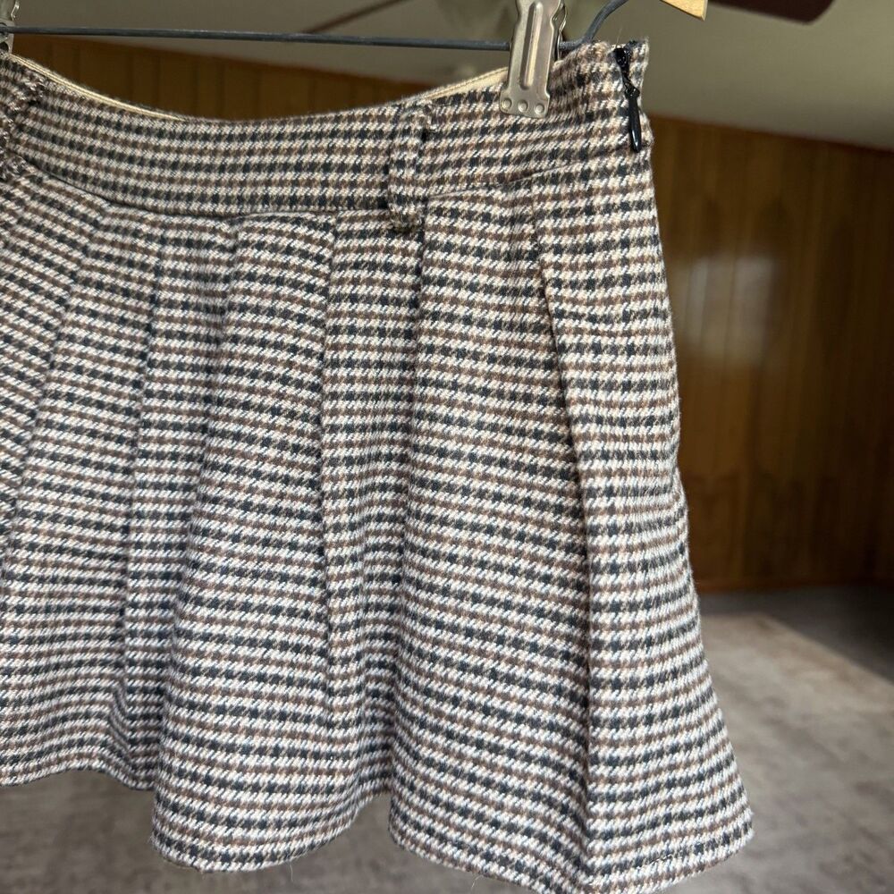 Lovers + Friends Nicki Skort brown & black houndstooth Size XXS Micro Mini Skirt - Picture 8 of 16